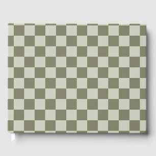 Livro De Visitas Checkerboard verde de sábado