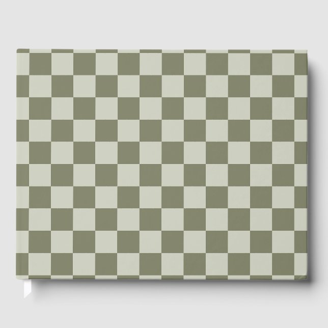 Livro De Visitas Checkerboard verde de sábado (Frente)