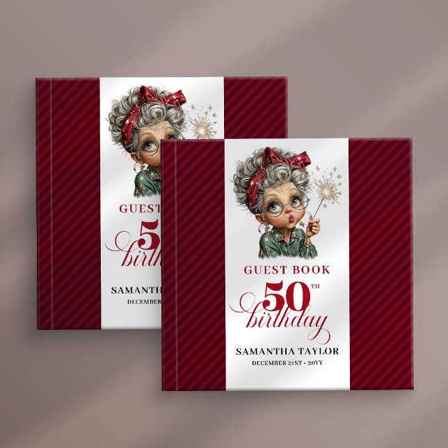 Livro De Visitas Cheerful 50th whimsical woman party guest book (Cheerful 50th whimsical woman party guest book)