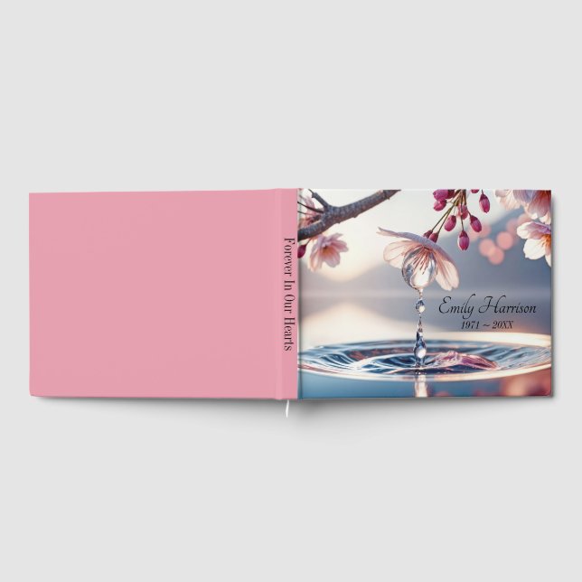 Livro De Visitas Cherry Blossom Branch With Dewdrops (Completo)