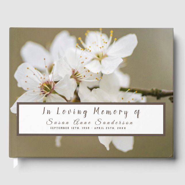 Livro De Visitas Cherry Blossoms, Memorial Funeral (Frente)