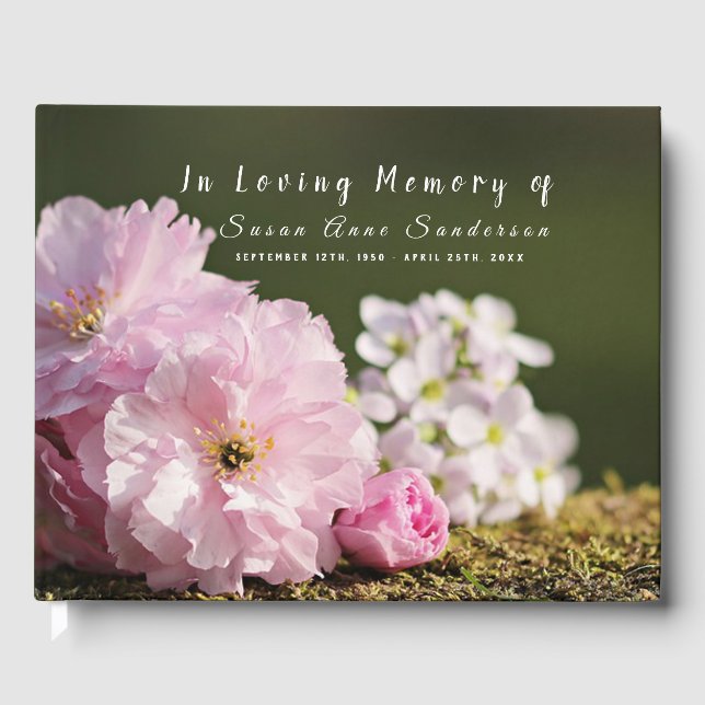Livro De Visitas Cherry Blossoms, Memorial Funeral (Frente)