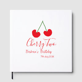 Livro De Visitas Cherry two 2nd birthday red cherry kids simple 
