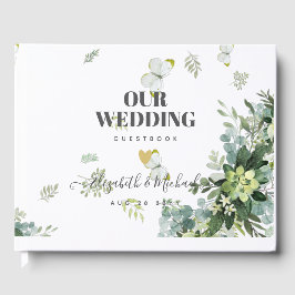 Livro De Visitas Chic Eucalyptus Greenery Deixa Casamento Esmeralda