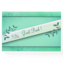 Livro de Visitas Chic Sea Green com Argolas
