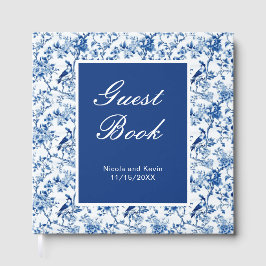 Livro De Visitas Chinoiserie Blue Birds and Flowers Wedding