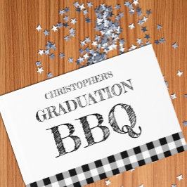 Livro De Visitas Churrasco de formatura em gingham