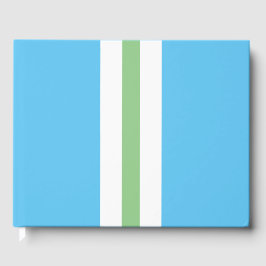 Livro De Visitas Cinzas Verticais Verticais Verde Suave Em Azul-Céu