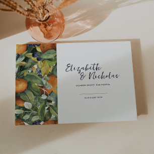 Livro De Visitas Citrino Floral   Casamento Botânico