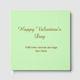 Livro De Visitas Citrus green brown happy Valentine's day simple 