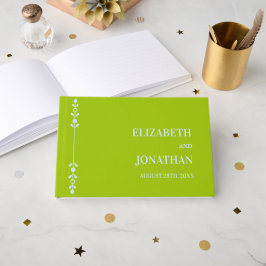 Livro De Visitas Citrus Green & Coastal Blue Wedding
