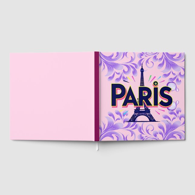 Livro De Visitas City of Lights: Bold Paris Typography Art (Completo)