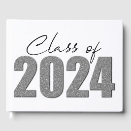 Livro De Visitas Classe de brilho de prata de 2024