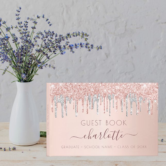 Livro De Visitas Classe de brilho festa de formatura de ouro de ros (Criador carregado)