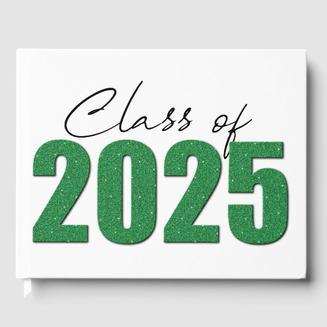 Livro De Visitas Classe de brilho verde de 2025 (Frente)