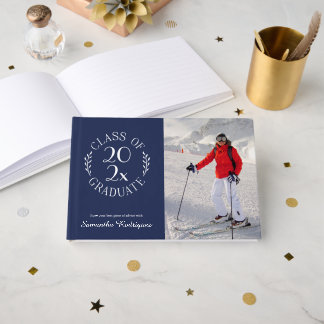 Livro De Visitas Classe de Graduação de Padrão de Marinho de Foto d