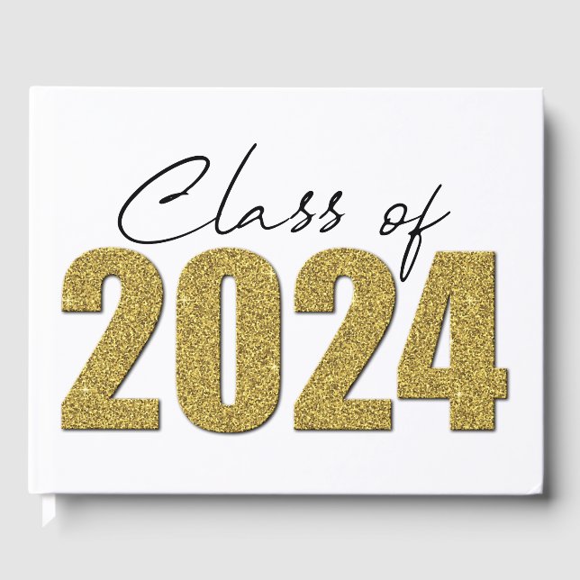 Livro De Visitas Classe de Largura Dourada de 2024 (Frente)