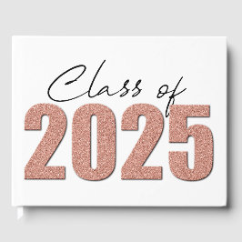 Livro De Visitas Classe de Largura Dourada de rosa de 2025