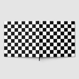 Livro De Visitas Classic black checkerboard