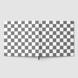 Livro De Visitas Classic Grey checkerboard