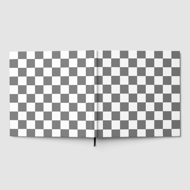 Livro De Visitas Classic Grey checkerboard (Completo)