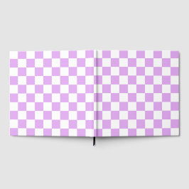 Livro De Visitas Classic light lavender checkerboard 