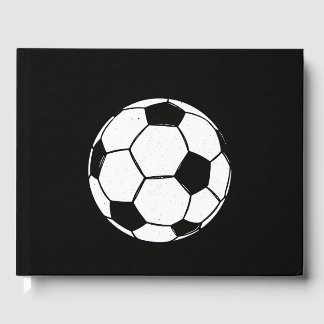 Livro De Visitas Classic Vintage Soccer Ball Distressed Sports Illu