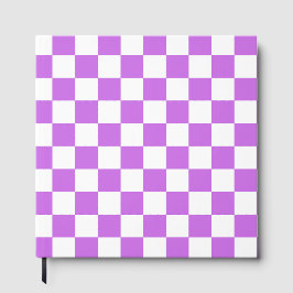 Livro De Visitas Classic visual magenta checkerboard 