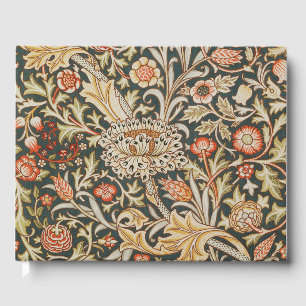 Livro De Visitas Clássico Botânico Jardim Flor de William Morris Tr
