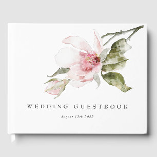 Livro De Visitas Classy Floral Elegant Wedding