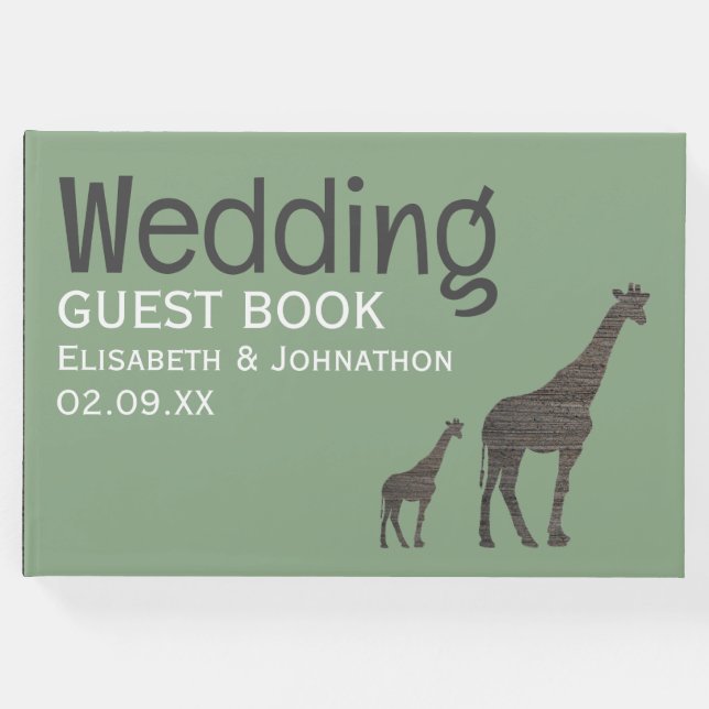 Livro De Visitas Clay Safari Giraffe, Casamento Russo (Frente)