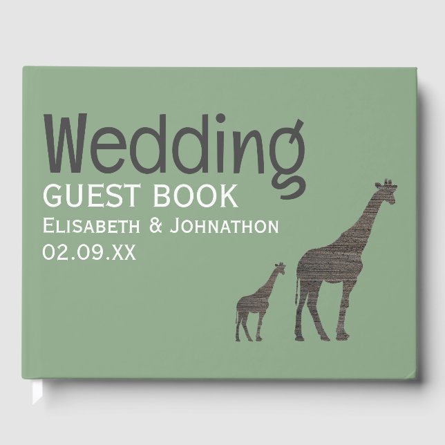 Livro De Visitas Clay Safari Giraffe, Casamento Russo (Frente)