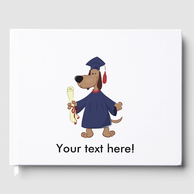 Livro De Visitas Clipe de cães para graduação (Frente)
