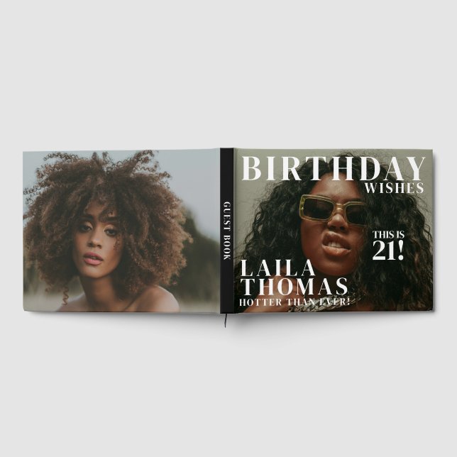 Livro De Visitas Cobrir da Revista de Festa de aniversário de Fotog (Completo)