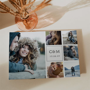 Livro De Visitas Colagem de Fotografias e Monograma Casamento