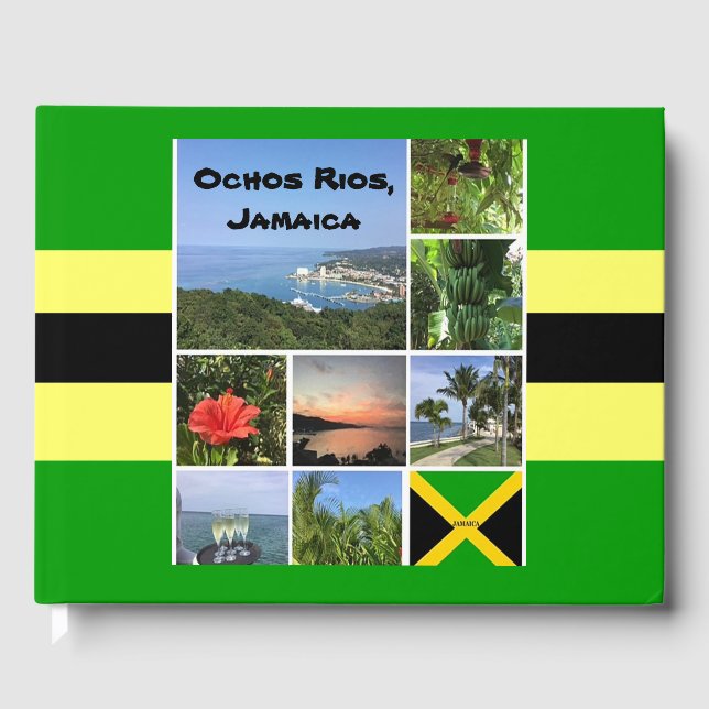 Livro De Visitas Colagem de Fotos da Jamaica (Frente)