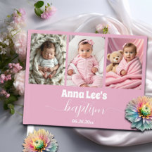 Colagem Fotográfica do Batismo Moderno, Rosa Dusty