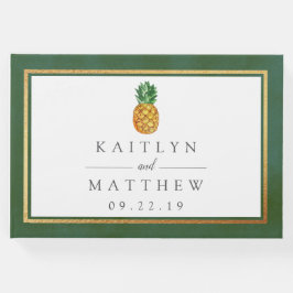 Livro De Visitas Coleção de Casamentos de Abacaxi Tropical