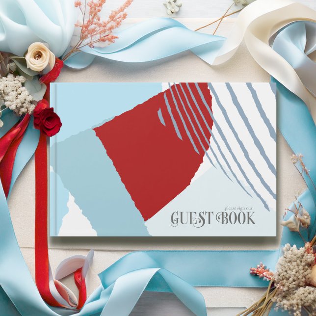 Livro De Visitas Color Block Wedding Winter ID740 (Criador carregado)
