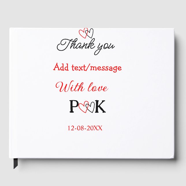 Livro De Visitas Com amor adicione o nome do casal obrigado que voc (Frente)