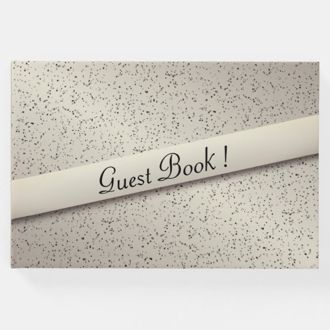 Livro de Visitas com Brilho em Dourado Antigo (Frente)