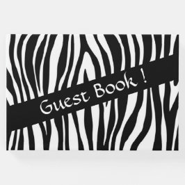 Livro de Visitas com Estampa de Zebra