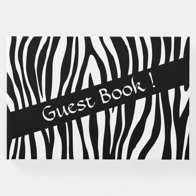 Livro de Visitas com Estampa de Zebra (Frente)