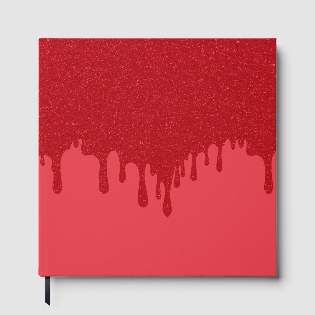 Livro de Visitas com Gotejamento Vermelho de Tomat (Frente)