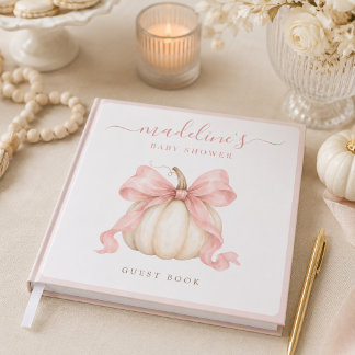 Livro De Visitas Convidada Pequena Abóbora Rosa para Chá de Bebê Me