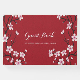 Livro De Visitas Convidado de Casamento Cherry Blossom