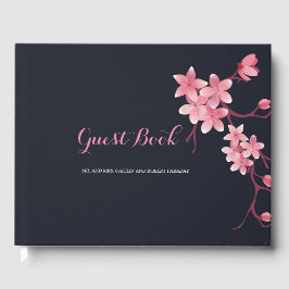Livro De Visitas Convidado de Casamento Cherry Blossom
