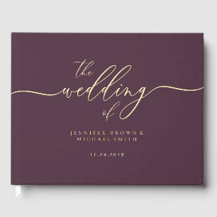 Livro De Visitas Convidado de casamento minimalista moderno de figu