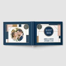 Convite de Casamento Art Déco Editável com Foto