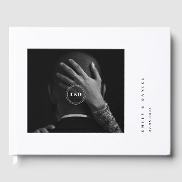 Livro De Visitas Convite de data de salvamento de foto elegante min